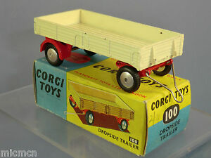 ホビー　模型車　車　レーシングカー コーギーモデルボックストレーラーカcorgi toys model trilateral remorque vn en parfait etat, dans sa boite