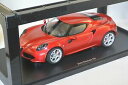 【送料無料】ホビー 模型車 車 レーシングカー アルファロメオautoart 70186 alfa romeo 4c 2013 rouge 118