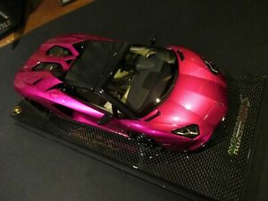 【送料無料】ホビー　模型車　車　レーシングカー ランボルギーニロードスターフラッシュピンクlamborghini aventador s roadster mr 118 flash pink n 0310 ref lambo031sc1