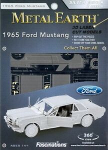 【送料無料】ホビー 模型車 車 レーシングカー フォードムスタングスライスメタルアースford mustang coupe 1965 fascinations metal earth fa mms056