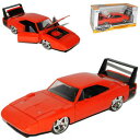 【送料無料】ホビー 模型車 車 レーシングカー チャージャーデイトナdodge charger daytona 1969 rouge avec noir the fast and furious 124 jada