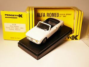 【送料無料】ホビー 模型車 車 レーシングカー アルファロメオジュリアビアンコalfa romeo giulia gtc 1965 en blanc blanc bianco white, progetto en 143 en boite