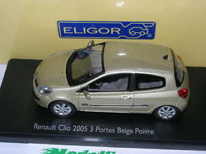 【送料無料】ホビー 模型車 車 レーシングカー ルノークリオドアペッパーベージュeligor 143 100984 renault clio 3 portes 2005 beige poivre