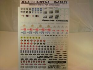 【送料無料】ホビー 模型車 車 レーシングカー デカールロゴバッジコロラドdecals 118 logos badges voitures anglaises colorado 1822 uv