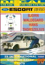 【送料無料】ホビー 模型車 車 レーシングカー デカールフォードエスコートスウェーデンdecal ford escort rs 1800 mkii bwalde...