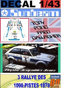 ̵ۥۥӡϷ֡֡졼󥰥 ǥ륯饤顼ӡԥdecal 143 chrysler sunbeam tpond r1000 pistes 1978 2nd 01