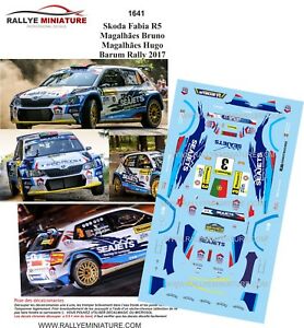 ホビー　模型車　車　レーシングカー デカールシュコダファビアラリーラリーdecals 132 ref 1641 skoda fabia r5 magalhaes barum rally 2017 erc rallye