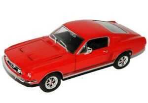 【送料無料】ホビー　模型車　車　レーシングカー フォードムスタングレッドモデルカットford mustang gt 1967 coupe rouge 124 welly modele auto avec ou sans individiue