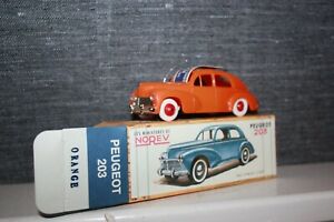 【送料無料】ホビー　模型車　車　レーシングカー リリースプジョーオレンジボックスサムネールles miniatures de norev reedition peugeot 203 orange neuve boite 143