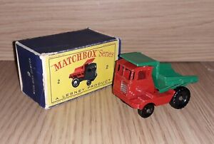 【送料無料】ホビー　模型車　車　レーシングカー マッチミュアヒルダンパーモデルホイールmatchbox lesney no 2 muir hill dumper original boxed regulier roues modele 0322