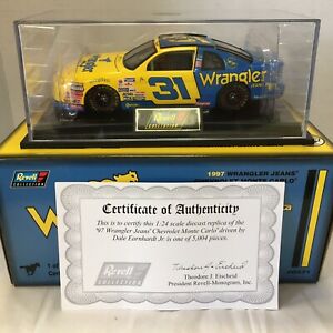 【送料無料】デイル アーンハートジュニア署名されたモンテカルロラングラーダイカストで形造られたMIB Dale Earnhardt Jr Signed 1997 Monte Carlo Wrangler 1/24 Diecast Revell