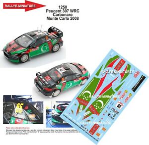 デカールプジョーのモンテカルロラリーラリーDecals 1/32 ref 1250 peugeot 307 wrc carbonaro rallye monte carlo 2008 rally