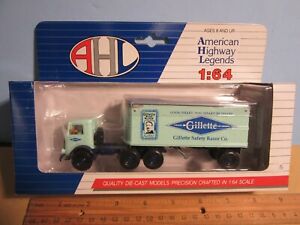 【送料無料】：CJトラクタートレーラーの AHL 1:64 MACK CJ GILLETTE Razor TRACTOR TRAILER MIB