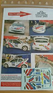 【送料無料】デカール参考文献プジョーのレース外周Decals 1/18 Ref. 674 peugeot 206 WRC coromeche Racing circumference