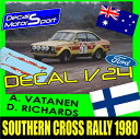 【送料無料】スロットバタネンリチャーズラリーサザンクロスDECALQUE 1/24 slot A. vatanen-richards rally D. southern cross 1980