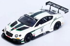 【送料無料】ベントレー・コンチネンタルグアテマラ＃スパホワイトグリーンスパーク：モデルBentley Continental Gt3 #8 24H Spa 2014 White Green Spark 1:43 SB079 Model