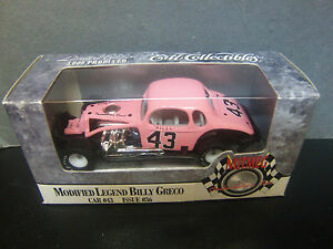 【送料無料】ビリー・グレコ＃リバーサイドパーク凡例ピンクの修正されたクーペBilly Greco #43 Riverside Park Legend Pink Modified Coupe 1/64