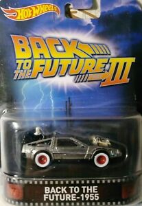 【送料無料】レトロな未来合金ゴム製タイヤに戻します。HOTWHEELS RETRO DELOREAN BACK TO THE FUTURE 111 ALLOYS RUBBER TYRE