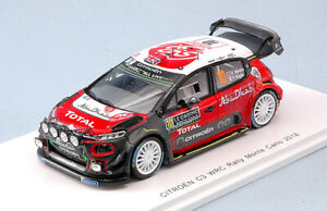 【送料無料】車のラリーカーの：スケールスパークモデルシトロエンモンテカルロ第回Car rally car 1:43 scale spark model citroen c3 wrc monte CA n.10 4th