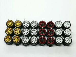 【送料無料】ホビー ・模型車・バイク レーシングカー ホットホイールスポークゴムタイヤセットミックスカラーシリーズhot wheels 6 spoke rubber tire 12 set mix 4 color series jdm