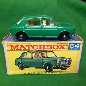 ホビー ・模型車・バイク レーシングカー マッチレスニーボックスシリーズグリーンmatchbox lesney boxed series 64 mg 1100 immaculate green car, late 1960s