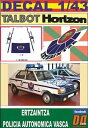 【送料無料】ホビー ・模型車・バイク レーシングカー デカールタルボットホライゾンエルツァインツァdecal 143 talbot horizon 19 d ertzaintza 01(3)