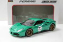 【送料無料】ホビー ・模型車・バイク レーシングカー ブブラゴフェラーリグリーンジュエルエディショングリーン118 bburago ferrari 488 gt...