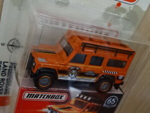 ホビー ・模型車・バイク レーシングカー マッチボックスランドローバーディフェンダーオレンジディフェンダーmatchbox land rover difender orange defender 110 travelers globe