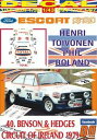 【送料無料】ホビー ・模型車・バイク レーシングカー デカールフォードエスコートアンリトイヴォネンアイルランドdecal ford escort rs 1800...