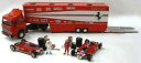 【送料無料】ホビー ・模型車・バイク レーシングカー レーストランスポーターセットオパリンフェラーリbrumm 27 28 race transporter s...