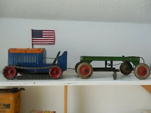 ̵ۥۥӡ Ϸ֡Х 졼󥰥 졼ɥȥ졼顼ƥץ쥹륹ȥ顼antique pressed steel structo crawler with grader trailer