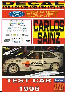 【送料無料】ホビー ・模型車・バイク レーシングカー デカールフォードエスコートテストカーカルロスサインツdecal ford escort wrc test car 1996 carlos sainz 09