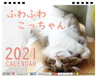  猫のふわふわこっちゃん 2021年 卓上カレンダー TC21047