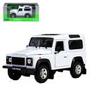 【送料無料】ホビー 模型車 モデルカー ランドローバーディフェンダーダイカストボックスホワイトモデルカーwelly 124 land rover defende...