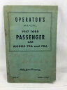 【送料無料】ホビー 模型車 モデルカー フォードモデルマニュアル1947 ford car, models 79a and 7ga operators manu...