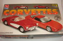 yzzr[ ͌^ fJ[ vX`bNfJ[LbgI[v{bNXamt 8325 corvettes 1957 amp; 1997 plastic model car kit 125 open box