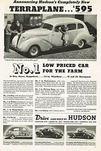 【送料無料】ホビー 模型車 モデルカー ヴィンテージハドソンモデルセダン1936 vintage hudson 1937 model terraplane de luxe sedan car photo print ad