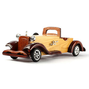 ホビー 模型車 モデルカー インテリアデザインアンティークモデルミニチュアカーinterior design decoration antique wood model miniature car toy props t3916