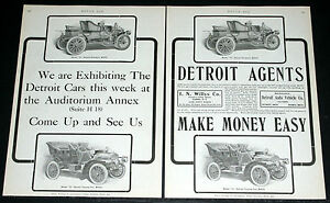 ホビー 模型車 モデルカー デトロイトモデル＃ツーリングモデル＃＃ラナバウトカー1907 old magazine print ad, detroit, model 034;g034; touring amp; model 034;h034; runabout car