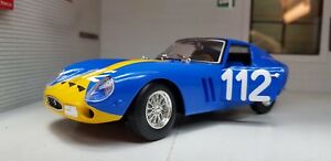 ホビー 模型車 モデルカー スケールフェラーリモデルカーg lgb 124 scale blue ferrari 250 gto 1962 26018 burago detailed model car