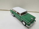 【送料無料】ホビー 模型車 モデルカー シボレーノマドモデルスケールダイカスト1955 chevy nomad green white kinsmart toy...