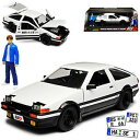 yzzr[ ͌^ fJ[ g^ftoyota trueno ae86 white initial d with figure 124 jada model car or without