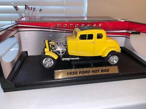 【送料無料】ホビー 模型車 モデルカー 1932フォード118モータマックス73172ダイカストモデル1932 ford hot rod yellow 118 scale diecast car model by motor max 73172