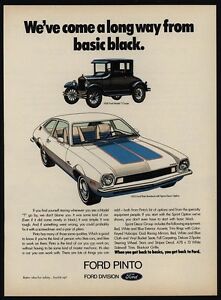 ホビー 模型車 モデルカー フォードピントラナバウトスプリントモデルビンテージ1972 ford pinto runabout sprint color amp; 1926 model t car vintage advertisement