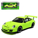 yzzr[ ͌^ fJ[ |VFOAe}Jbv_CJXgfJ[welly 118 porsche 911 gt3 cup diecast metal model car toy in box green