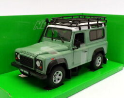 【送料無料】ホビー 模型車 モデルカー スケールモデルカーランドローバーディフェンダーwelly 124 scale model car 22498spw land rover defender green