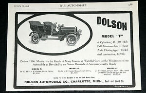 【送料無料】ホビー 模型車 モデルカー モデル＃；f＃モーターフルアルミボディ1906 old magazine print ad, dolson model 034;f034; 50hp motor car, full aluminum body