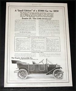 【送料無料】ホビー 模型車 モデルカー エンパイアモデルツーリングカーリトルアリストクラット1912 old magazine print ad, empire, model 25 touring car, the little aristocrat