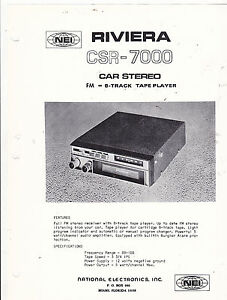 【送料無料】ホビー 模型車 モデルカー ビンテージシート＃リビエラエレクトロニクスモデルカーステレオvintage ad sheet 3273 1970s riviera electronics model csr7000 car stereo