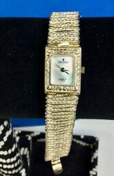 【送料無料】腕時計　ヴィンテージユニーククロトンスターリングシルバーケースブレスレットクォーツウォッチゴージャスvintage unique croton sterling silver case bracelet quartz watch gorgeous